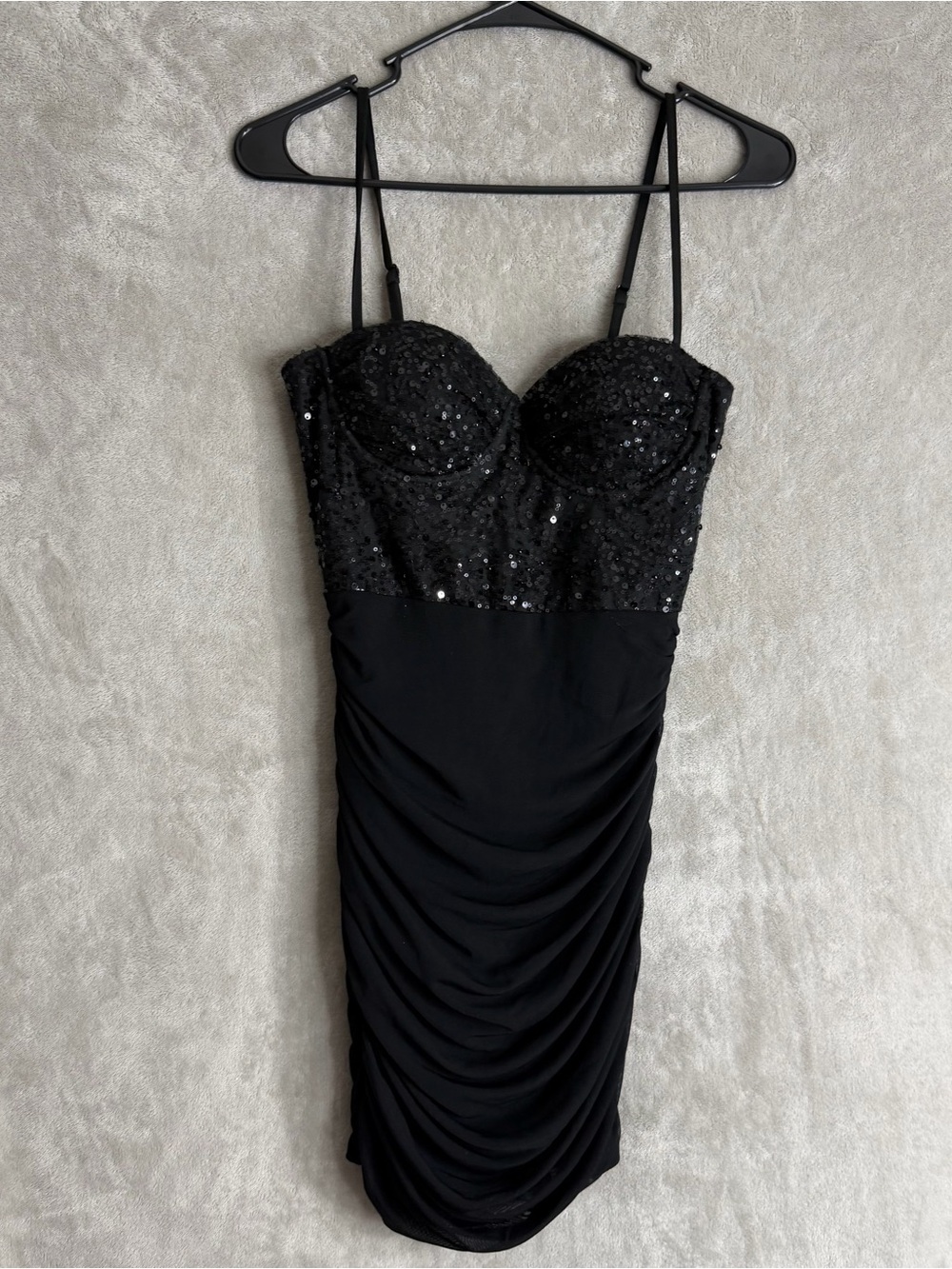 Windsor Black Dress With Sequined Top